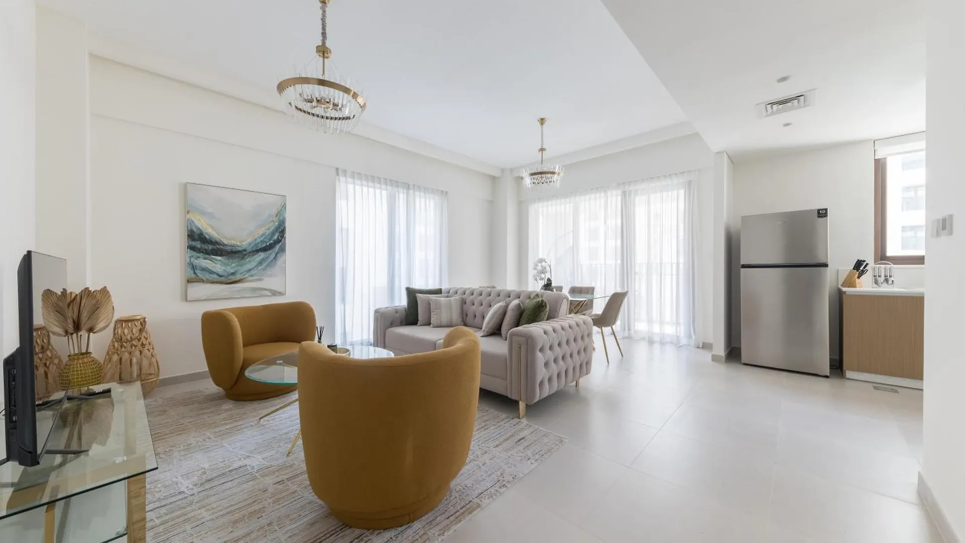 Premium White And Beige 3Br In Creek Harbour Apartment Dubai